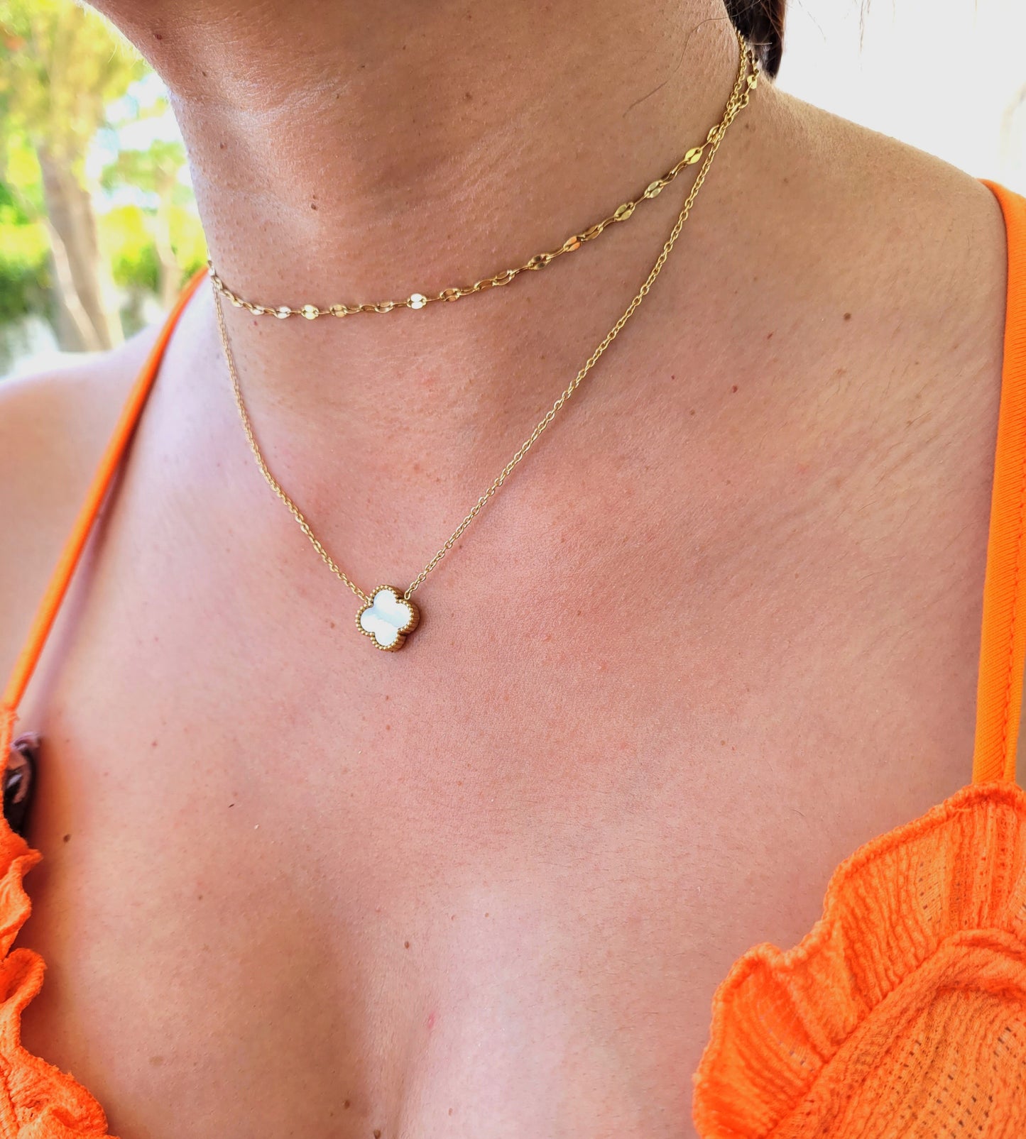 COLLIER JASMINE BLANC