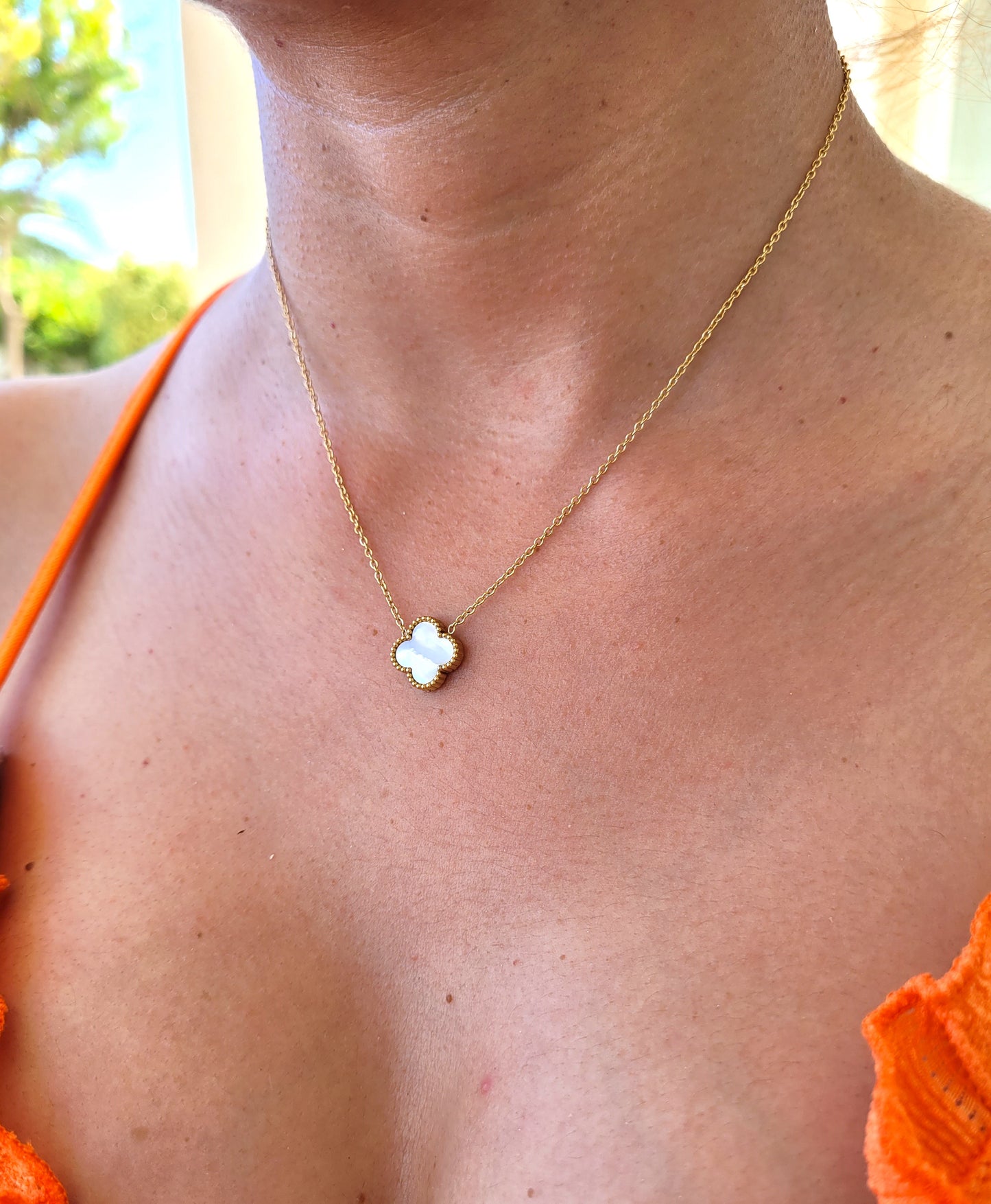 COLLIER JASMINE BLANC