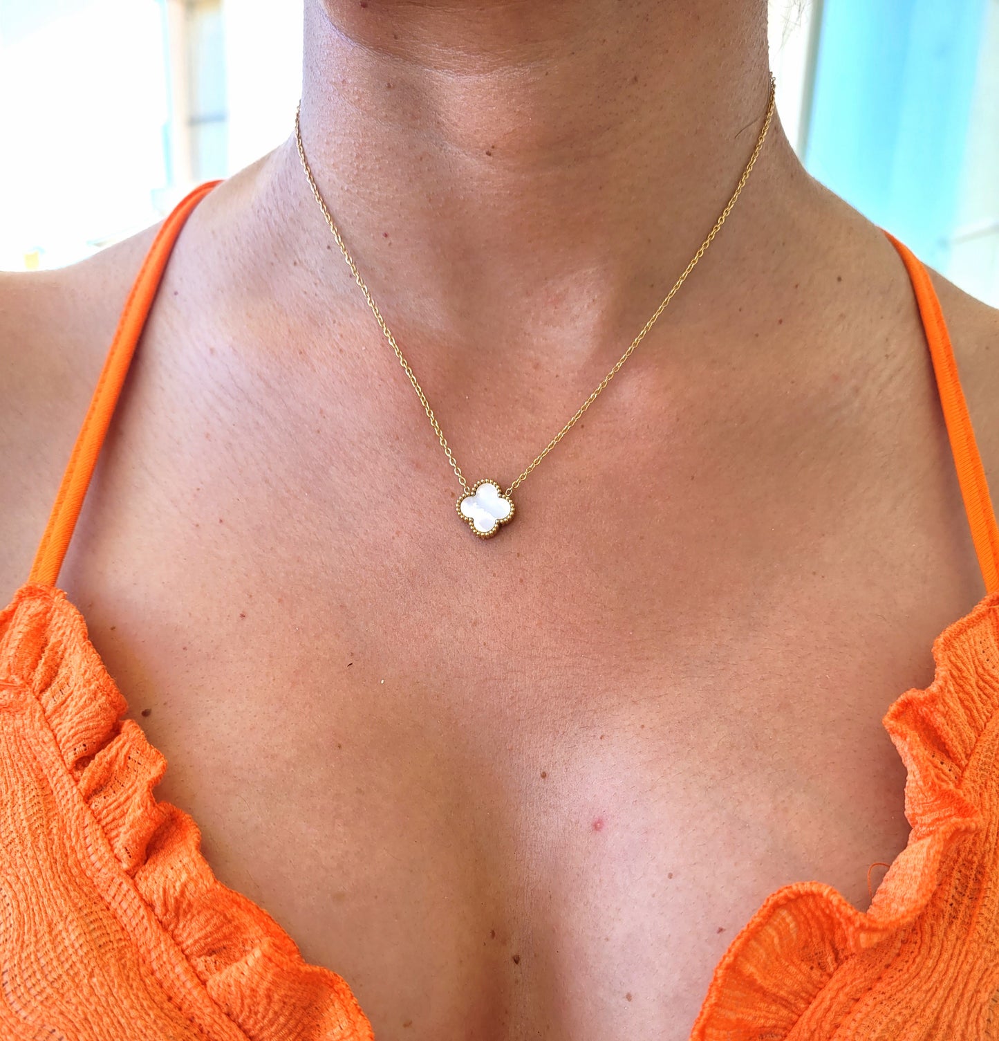 COLLIER JASMINE BLANC