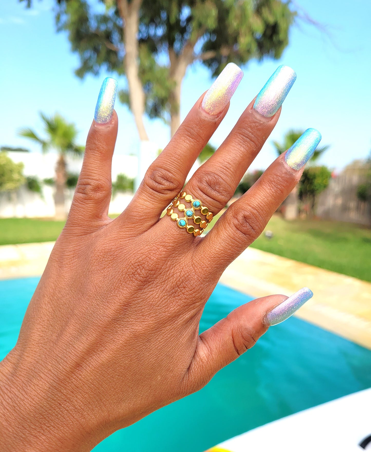 BAGUE BLUE SKY