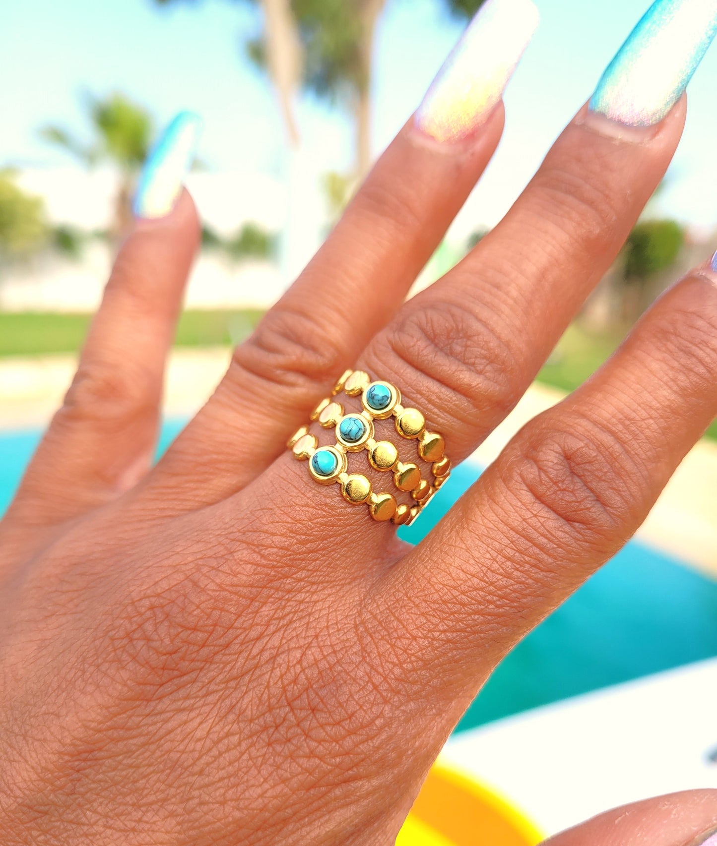 BAGUE BLUE SKY