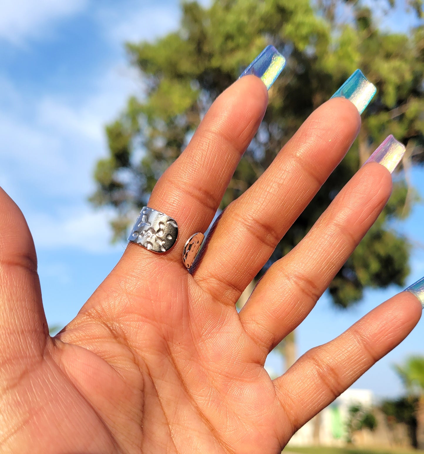 BAGUE TRIANGLE SILVER