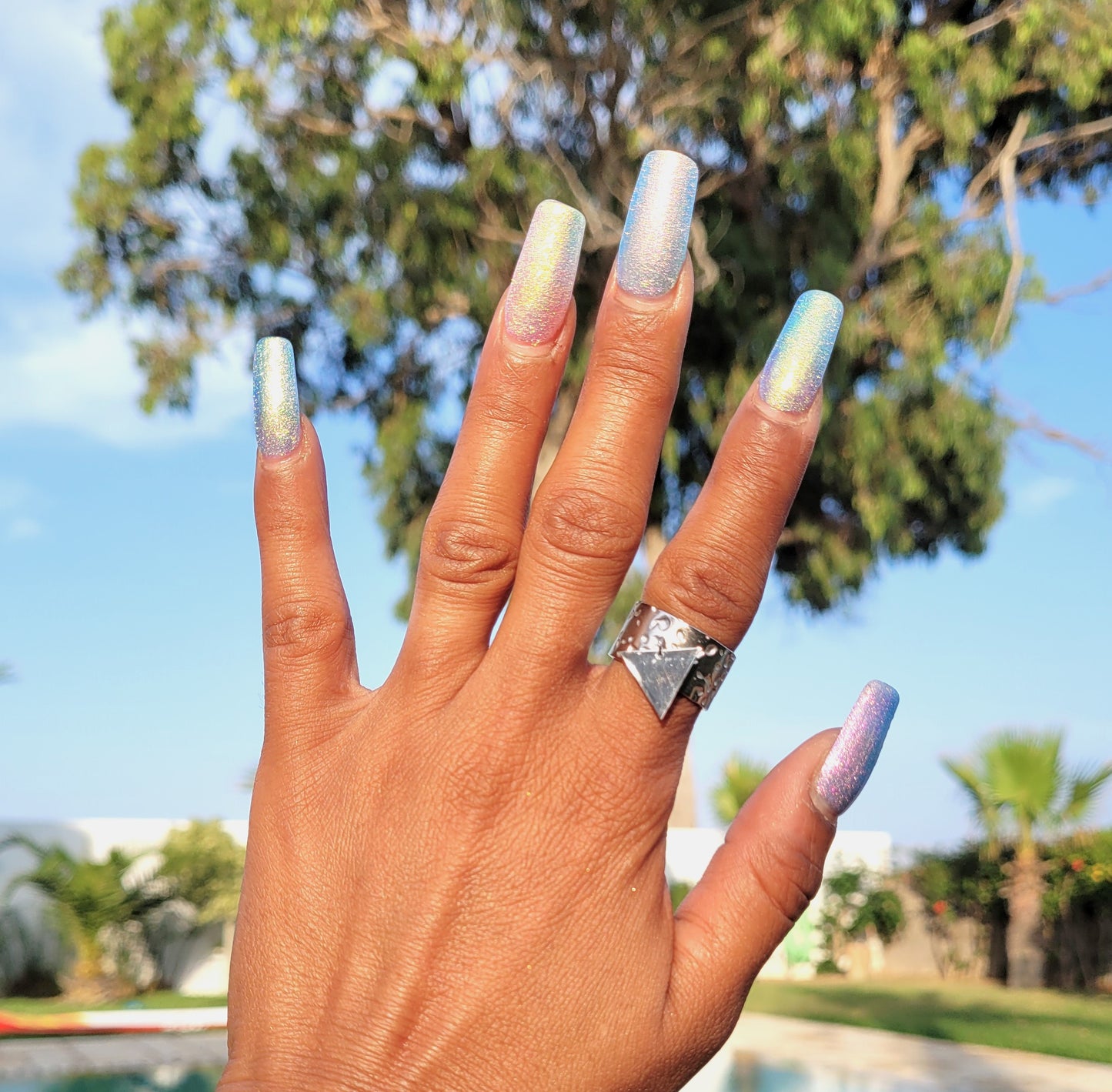 BAGUE TRIANGLE SILVER