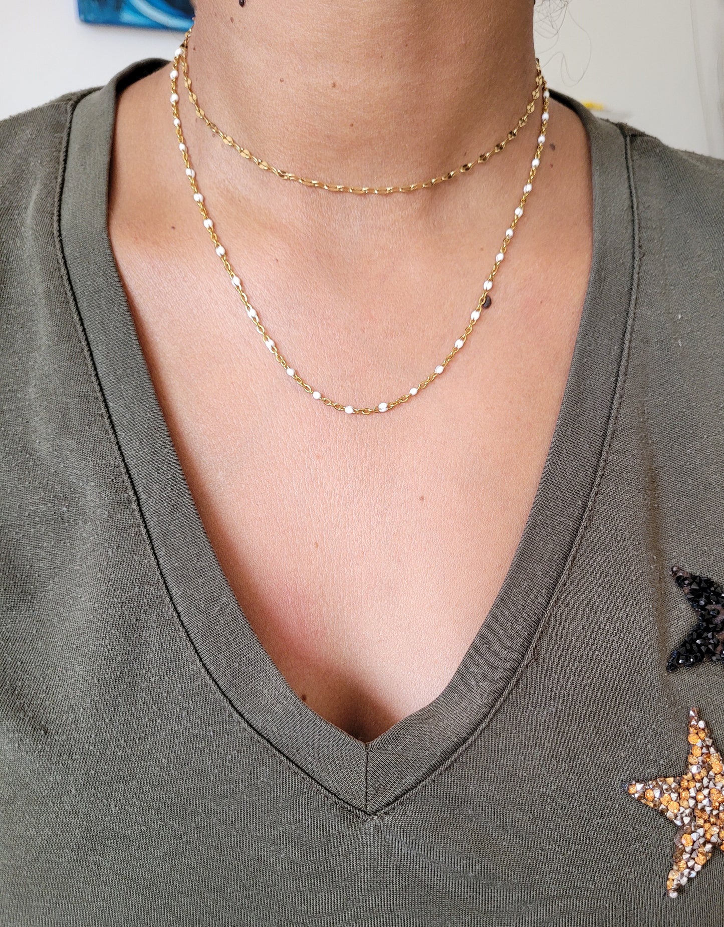COLLIER PERLA BLANC GOLD