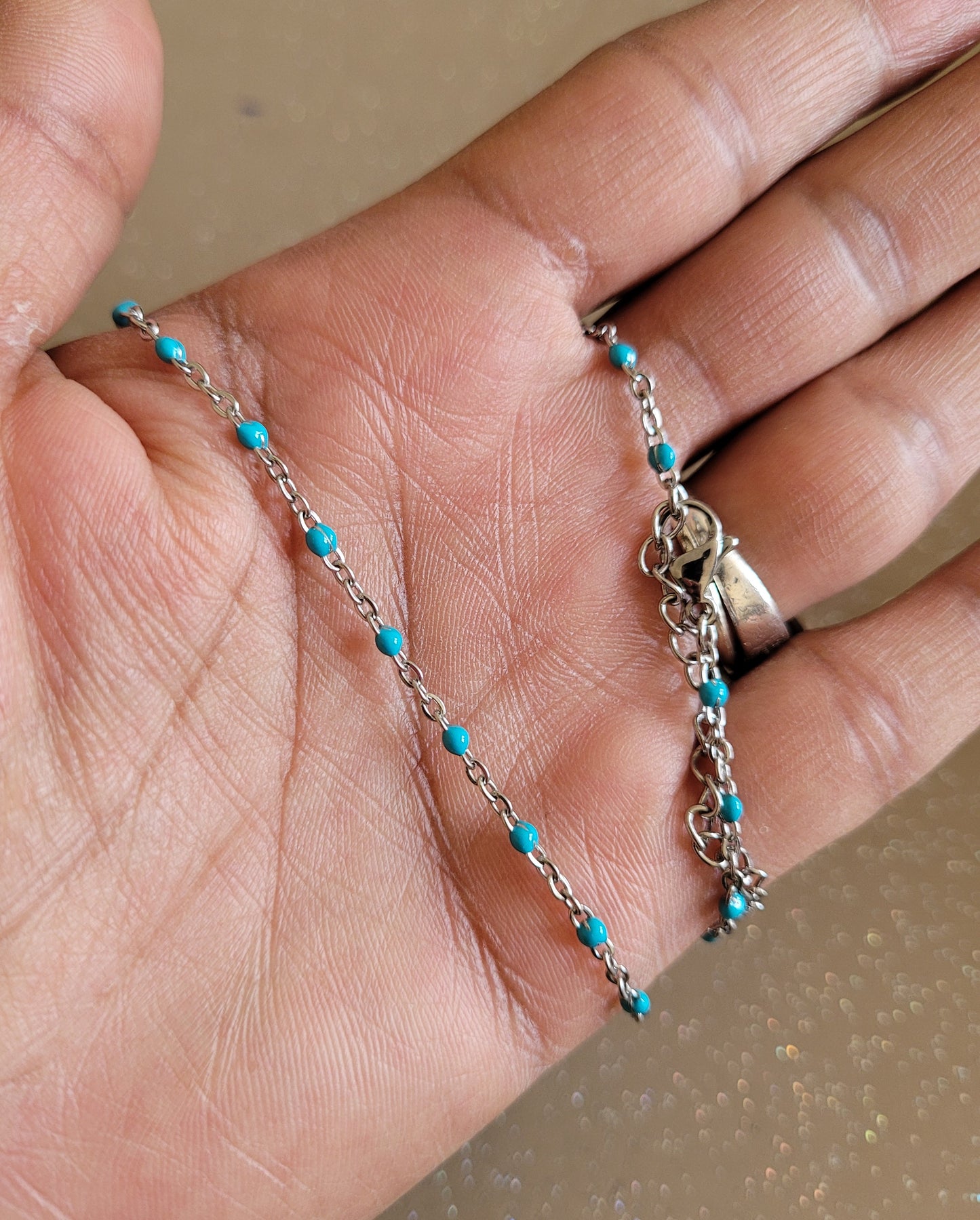 COLLIER PERLA TURQUOISE SILVER