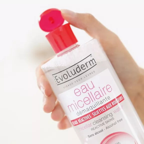 Eau Micellaire Démaquillante Peaux Réactives, Sujettes Aux Rougeurs - Evoluderm