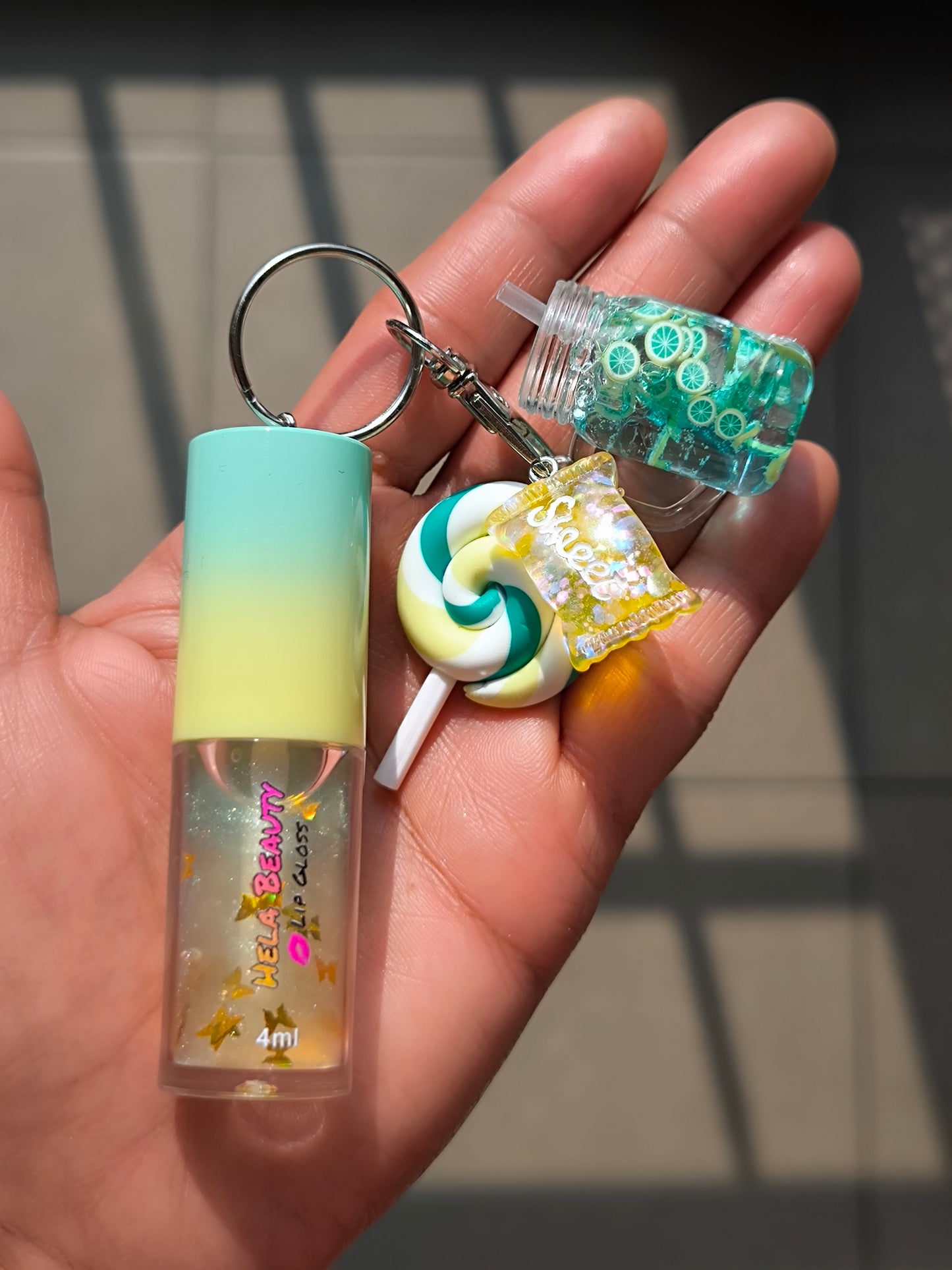 PORTE CLÉ GLOSS MINT & YELLOW - HELA BEAUTY