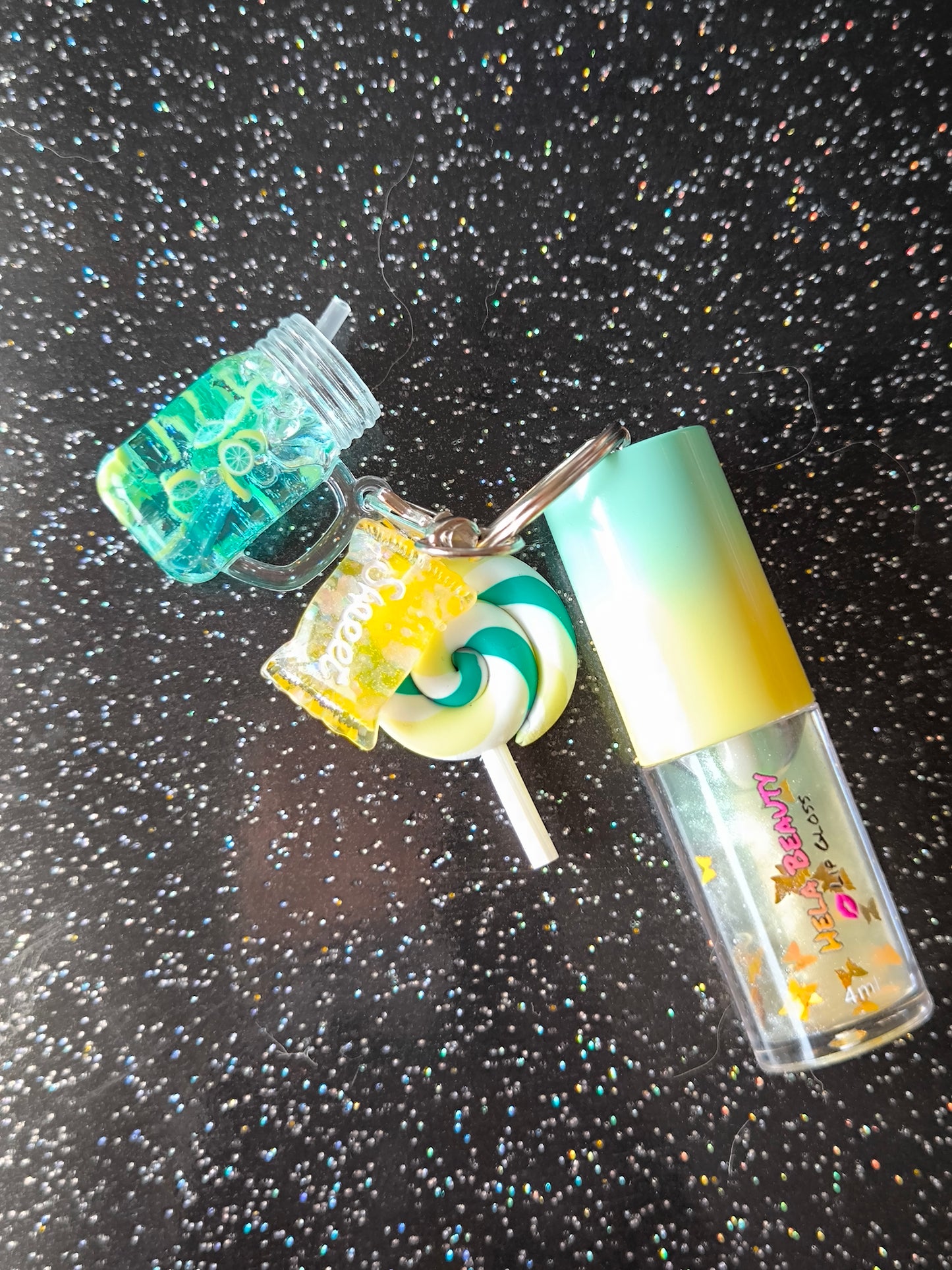 PORTE CLÉ GLOSS MINT & YELLOW - HELA BEAUTY