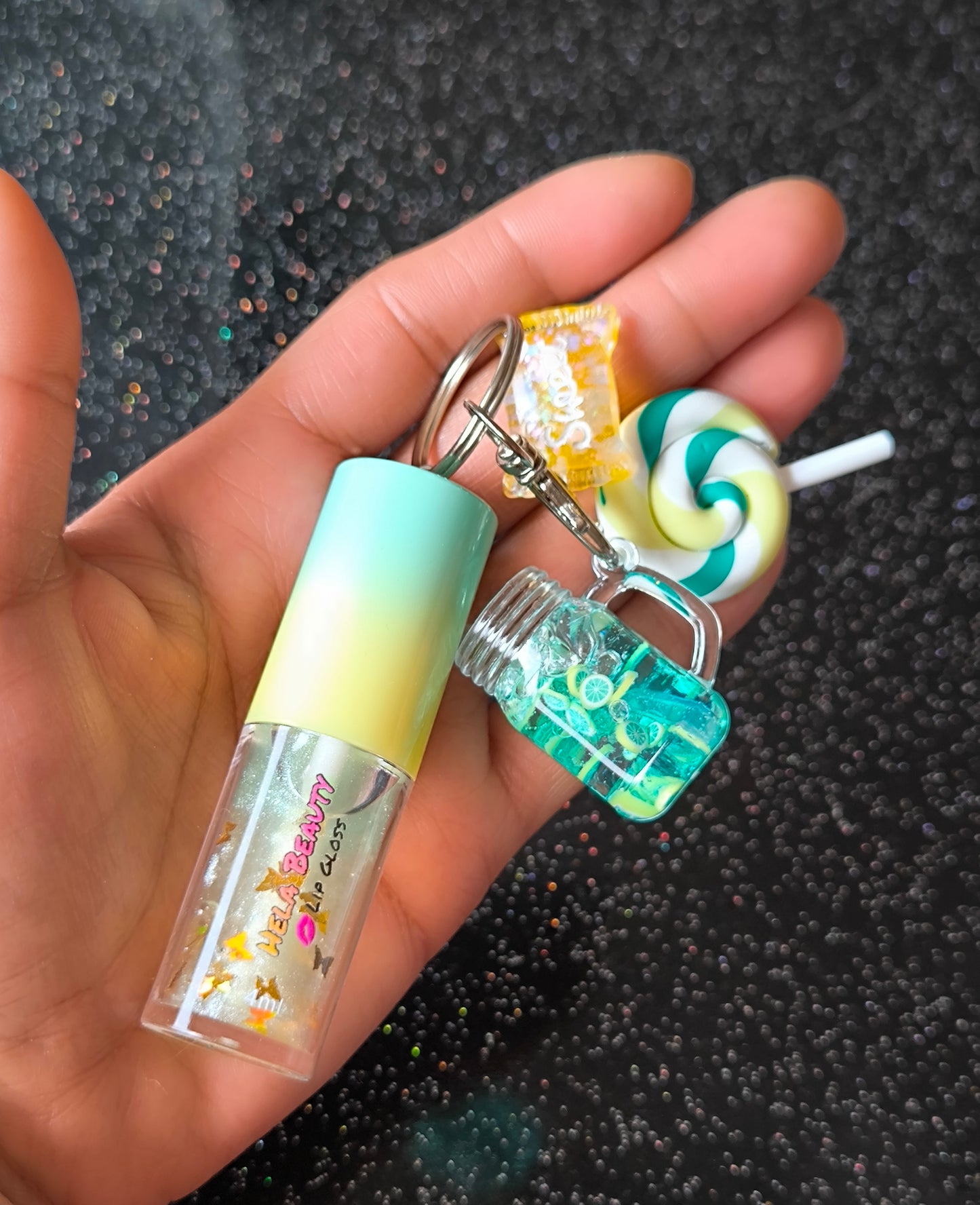 PORTE CLÉ GLOSS MINT & YELLOW - HELA BEAUTY