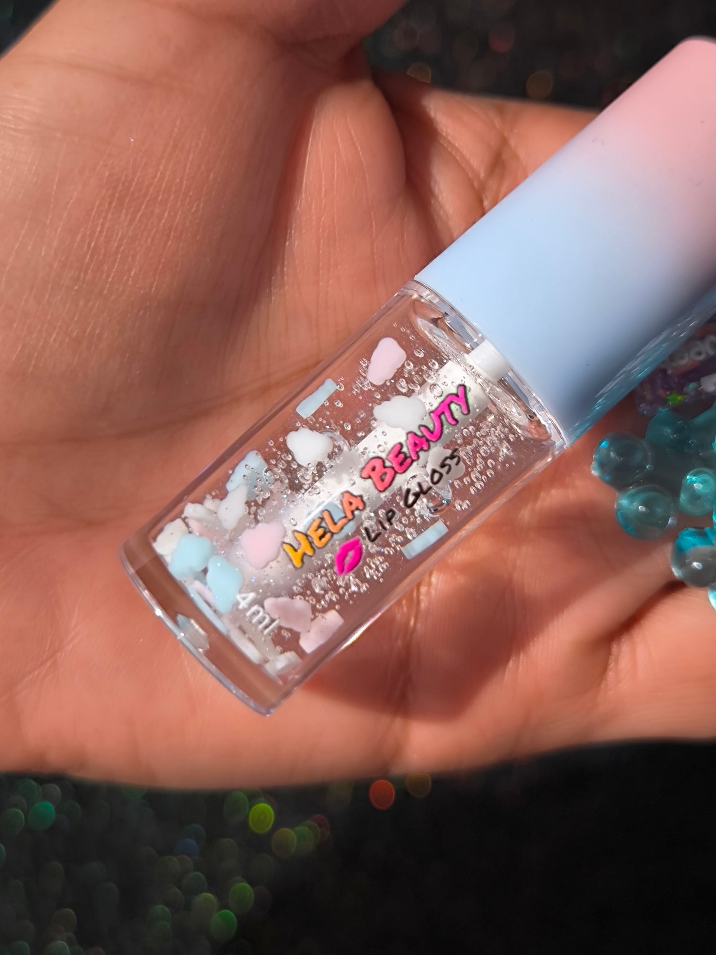 PORTE CLÉ GLOSS PINK & BLUE (1) - HELA BEAUTY