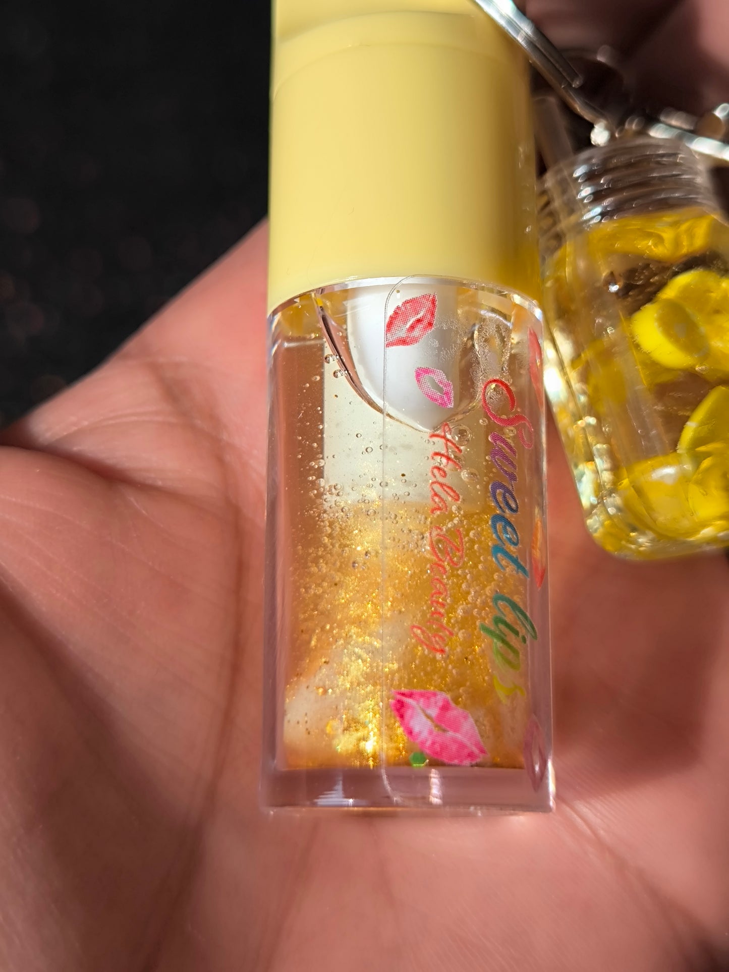 PORTE CLÉ HUILE À LÈVRES SCINTILLANTE GOLD BOISSON