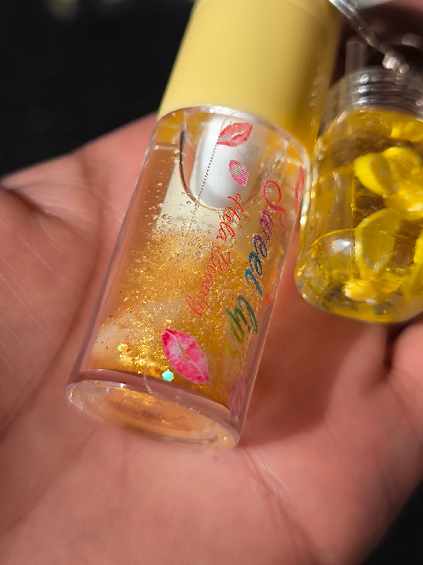 PORTE CLÉ HUILE À LÈVRES SCINTILLANTE GOLD BOISSON