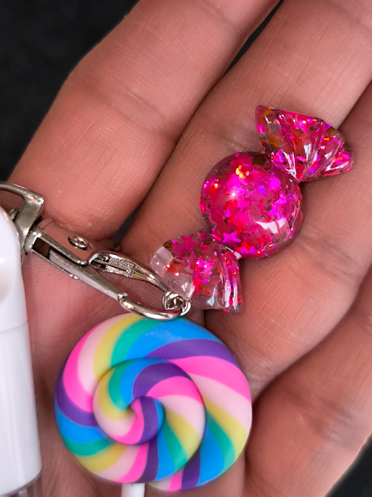 PORTE CLÉ GLOSS CONFETTIS SUCETTE
