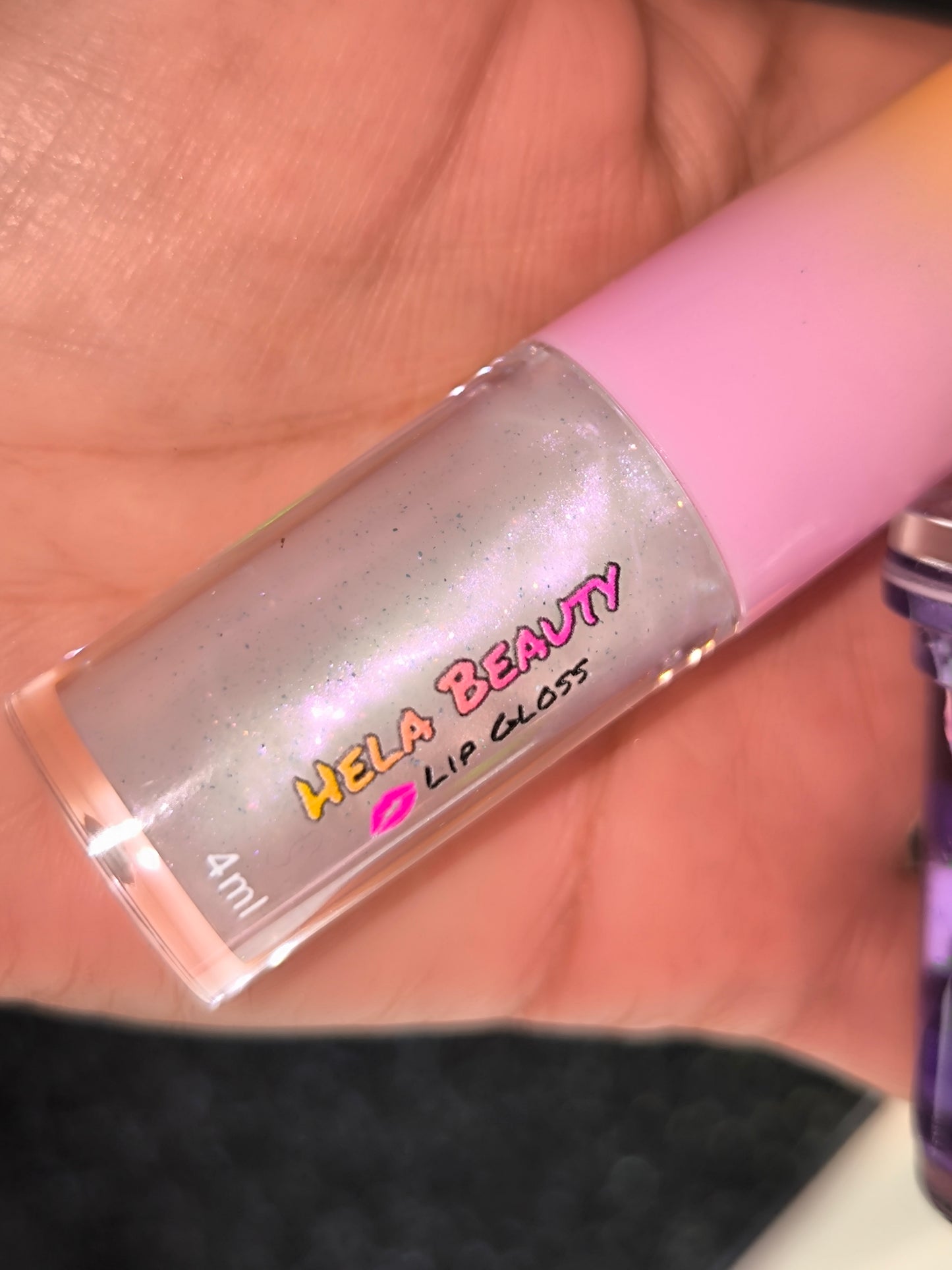 PORTE CLÉ GLOSS ORANGE & PURPLE BUBBLES - HELA BEAUTY