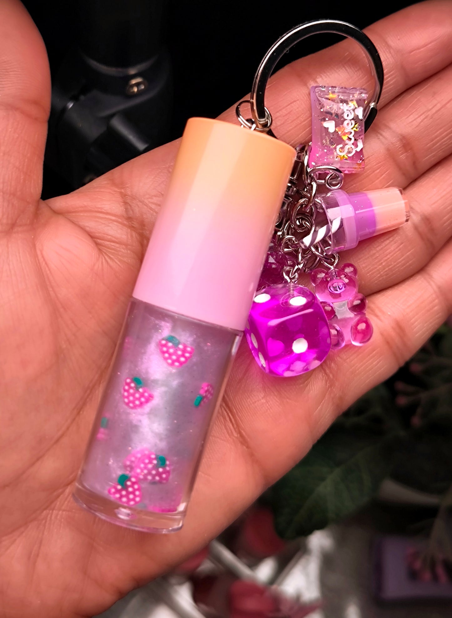 PORTE CLÉS GLOSS ORANGE & PURPLE GRAPE - HELA BEAUTY