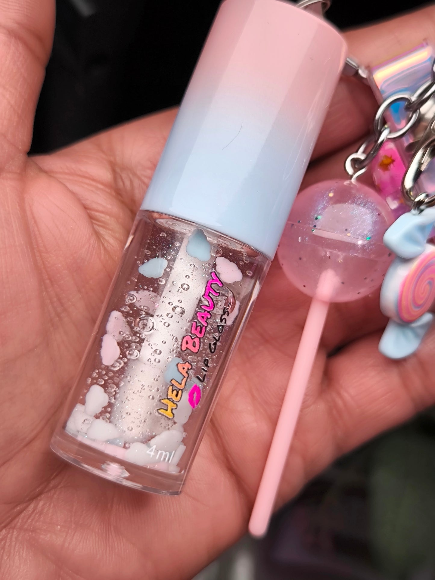 PORTE CLÉ GLOSS PINK & BLUE (2) - HELA BEAUTY