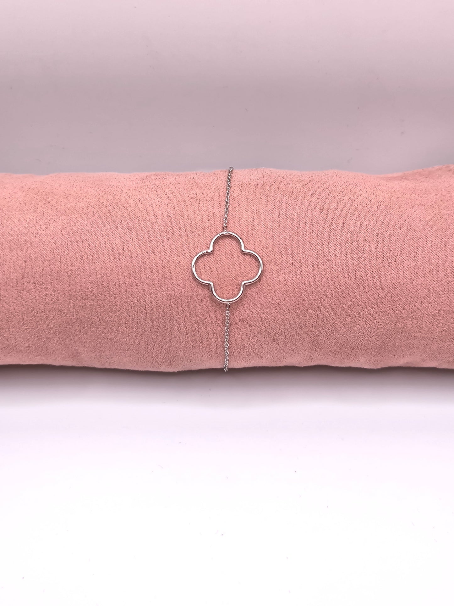 COLLIER CLOVER SILVER