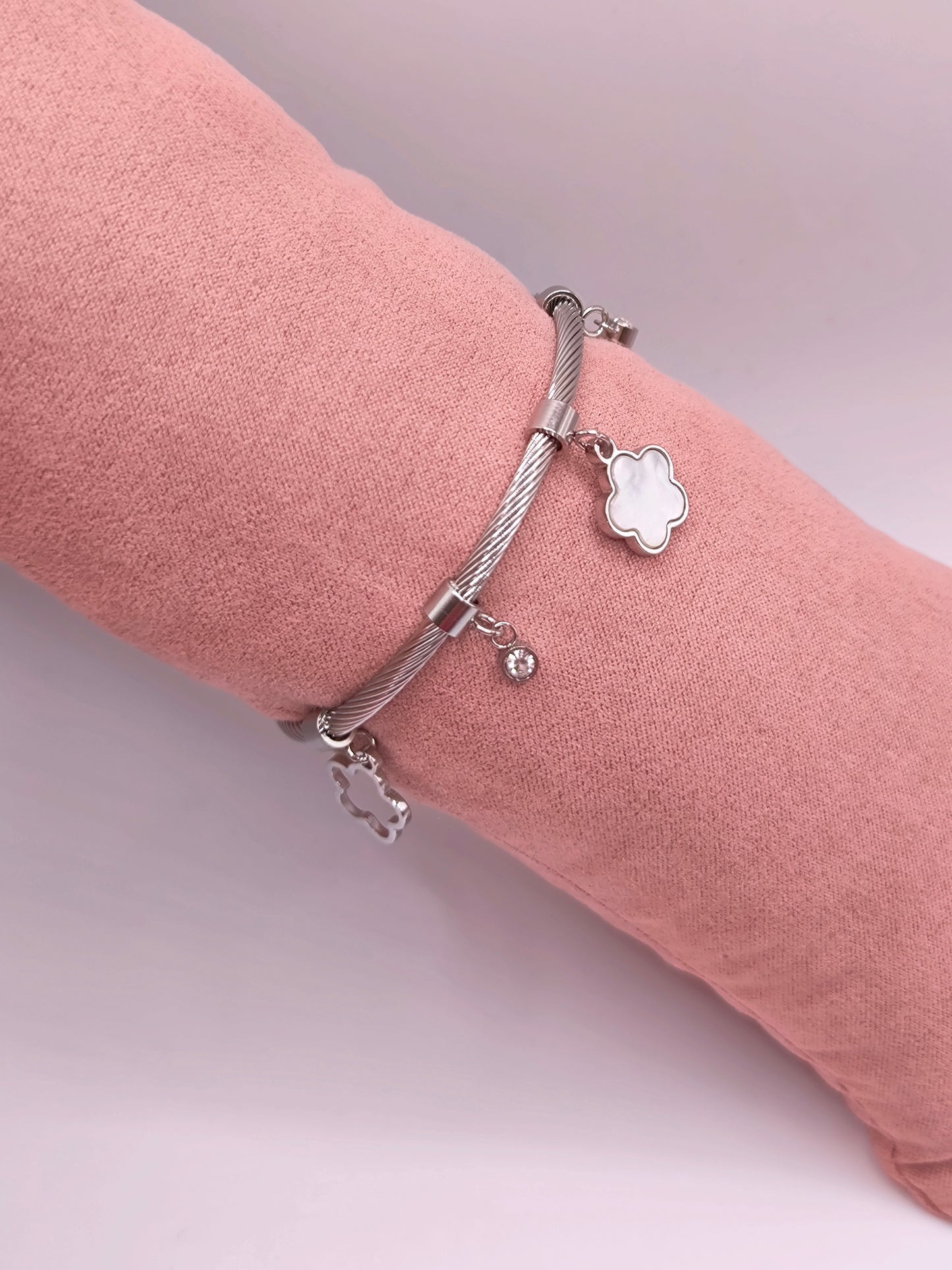 JONC BELLISSIMA TREFLE GOLD /SILVER