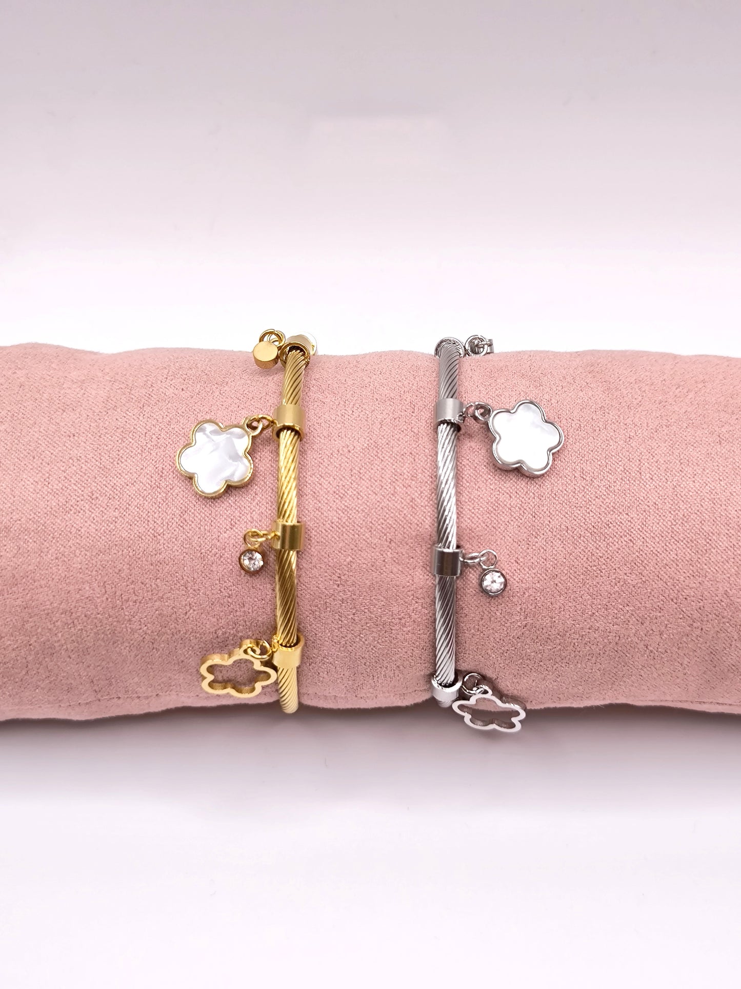 JONC BELLISSIMA TREFLE GOLD /SILVER