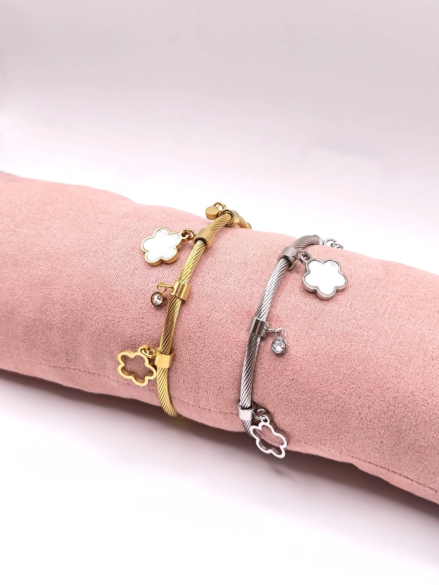 JONC BELLISSIMA TREFLE GOLD /SILVER