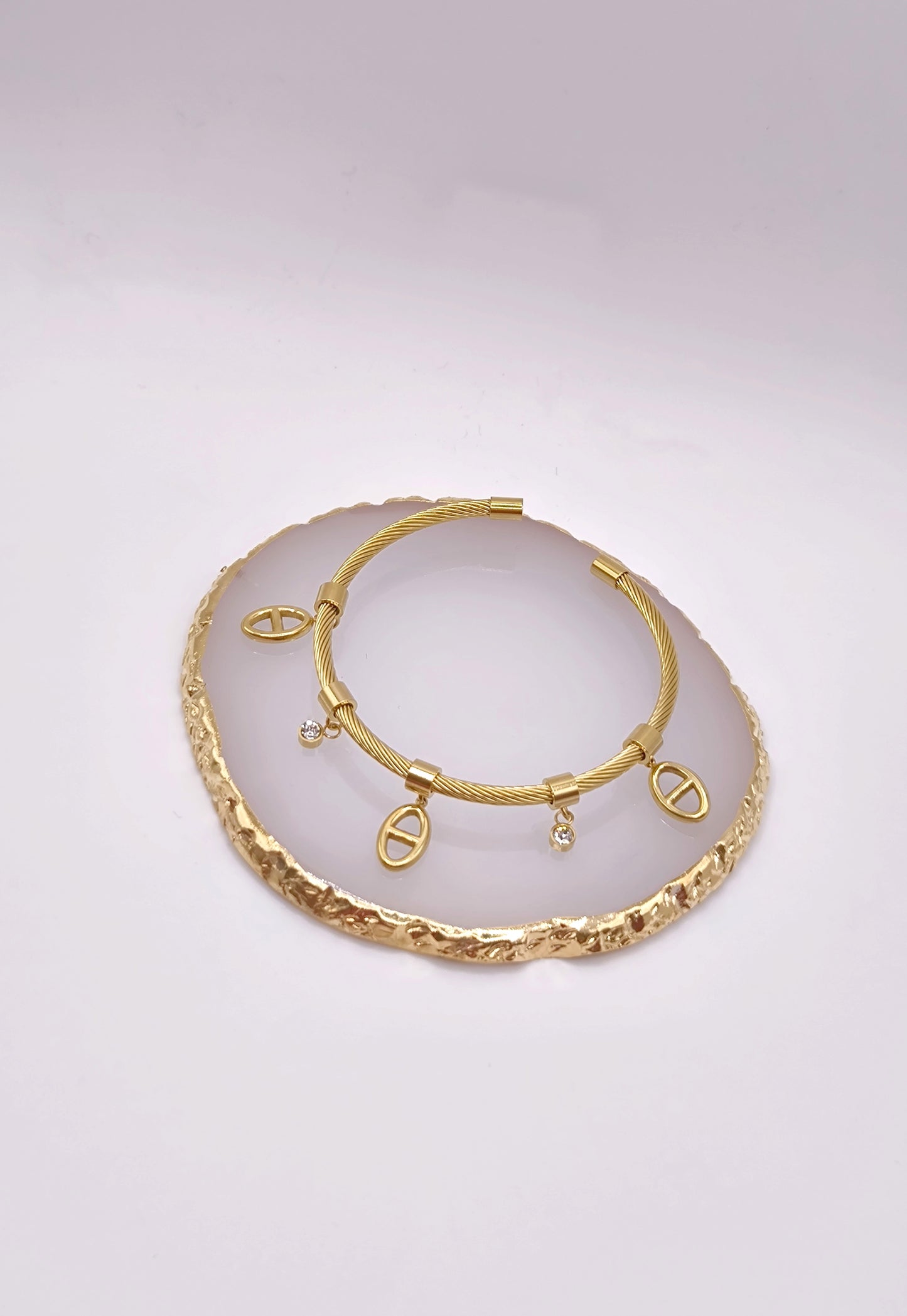JONC BELLISSIMA TREFLE GOLD /SILVER