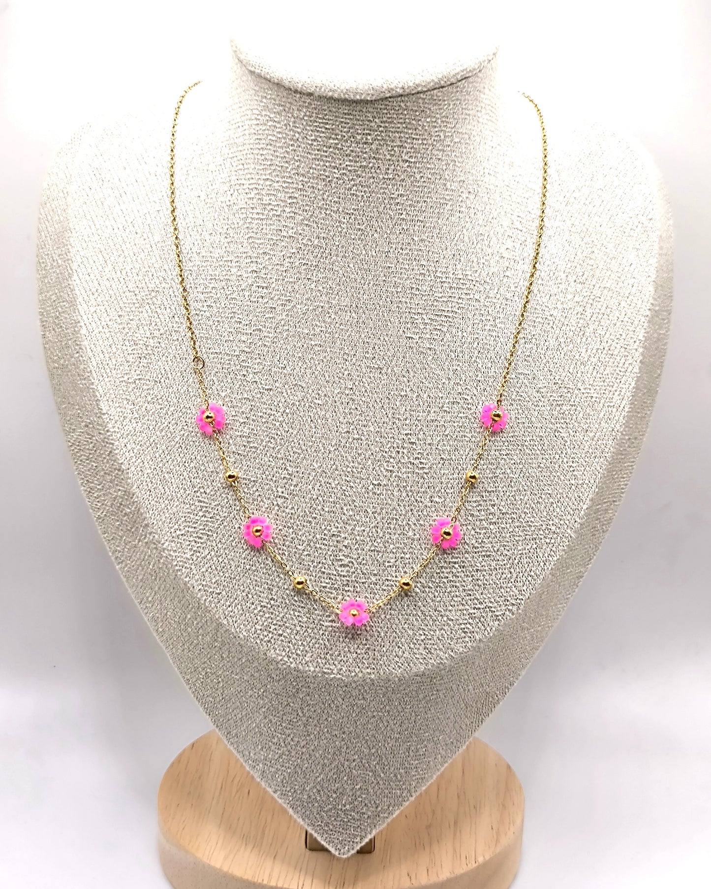 COLLIER FLOWER PINK