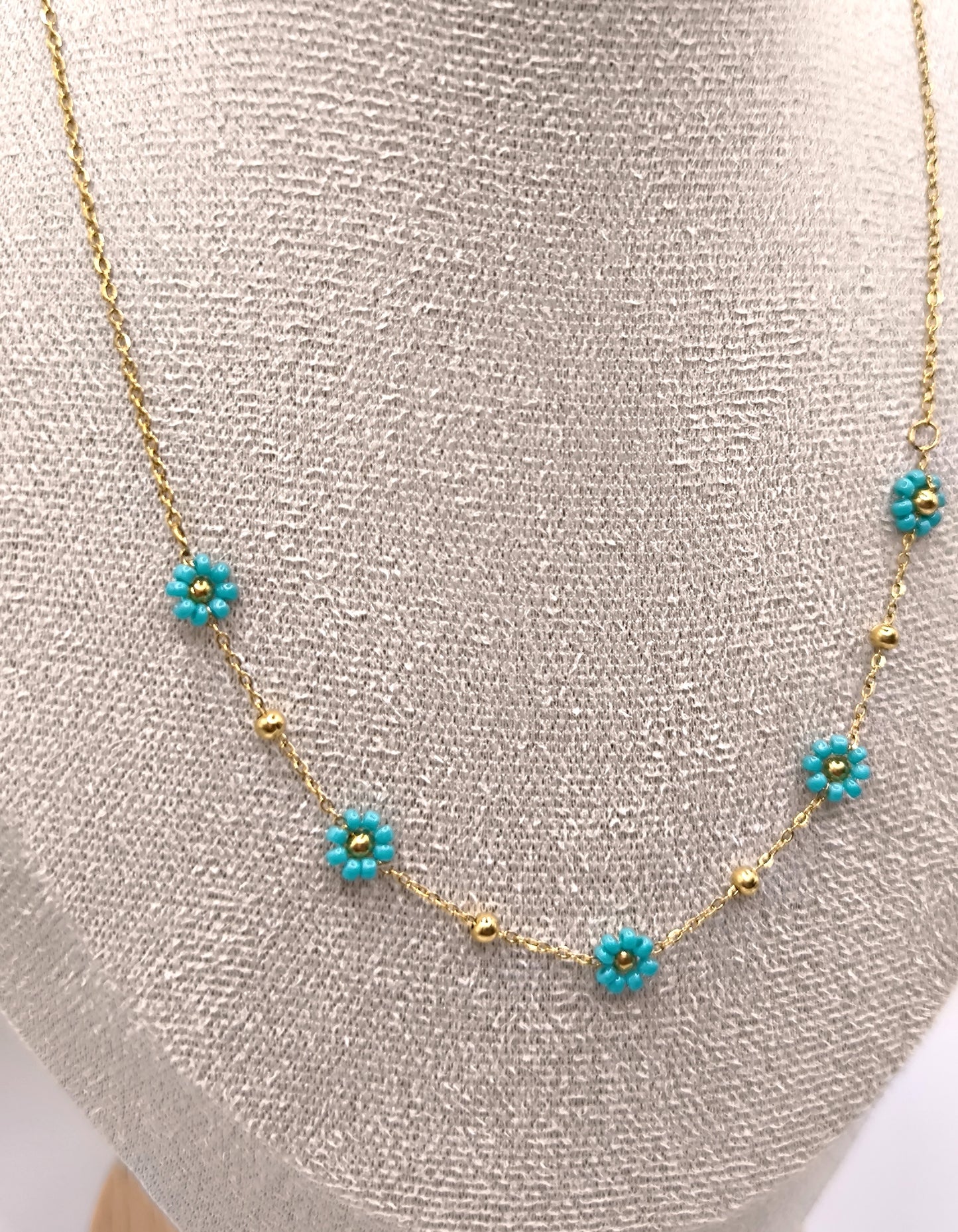COLLIER FLOWER BLUE