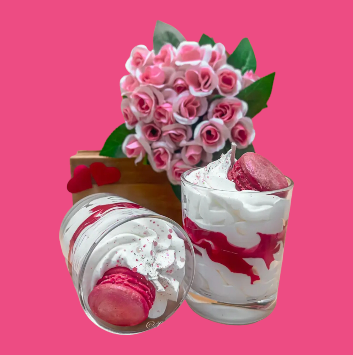 Bougie gourmande pomme d'amour