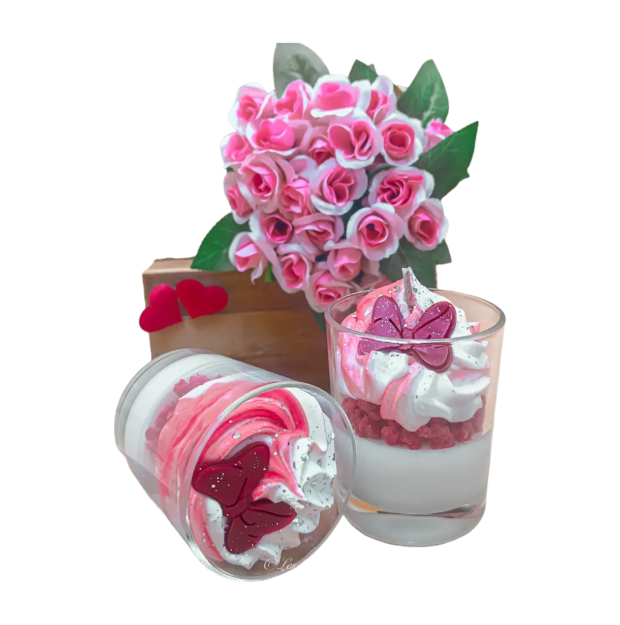 Bougie gourmande vanille fraise caramel