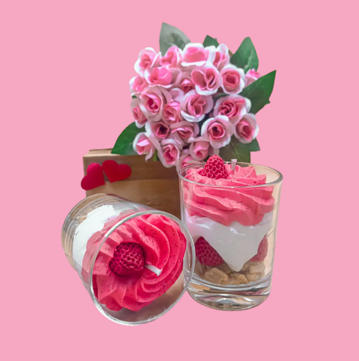 Bougie gourmande à la fraise des bois