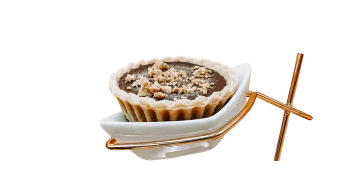 Tartelette en cire parfumée - chocolat cacahuète