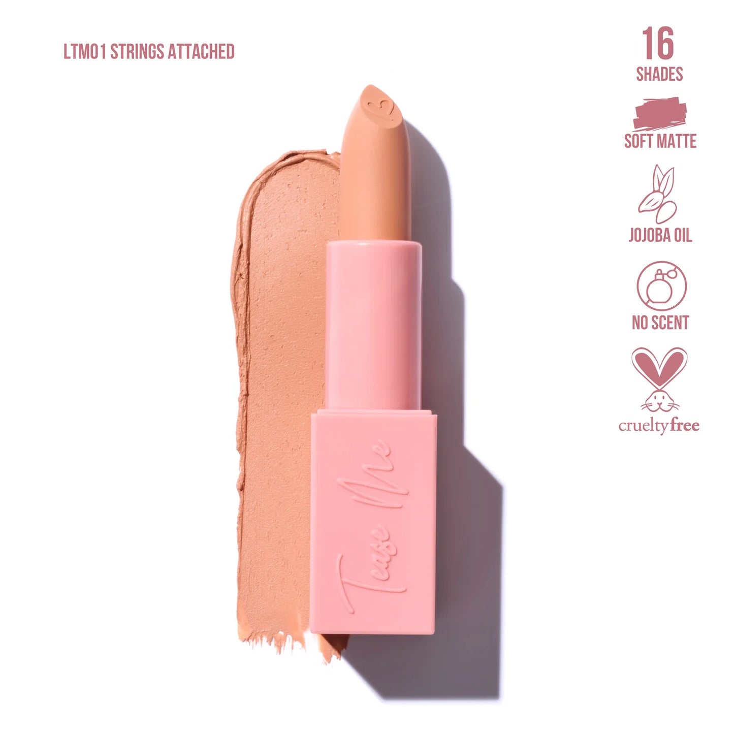 Tease Me Lipstick Soft Matte Beauty Creations