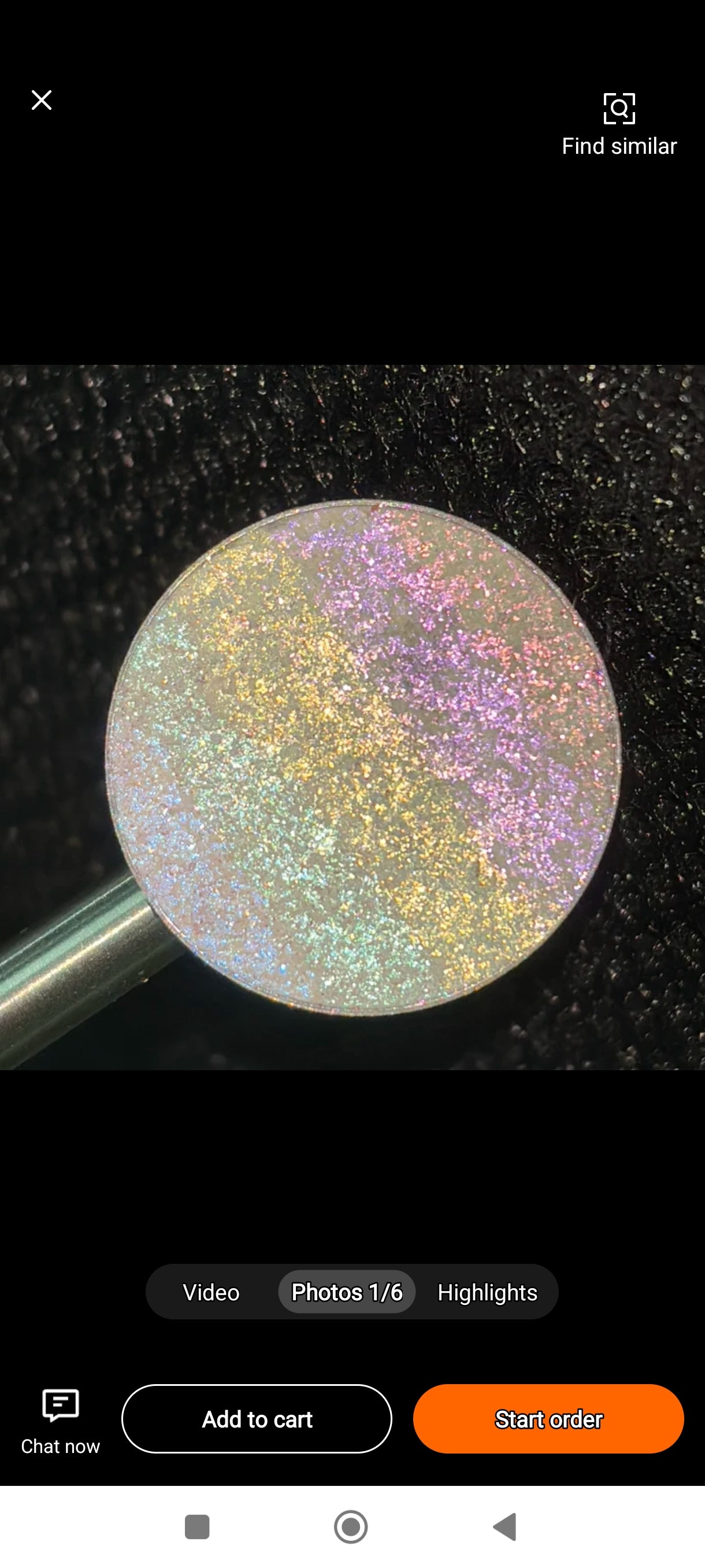 Palette magnétique en acrylique pour fards à paupières mono