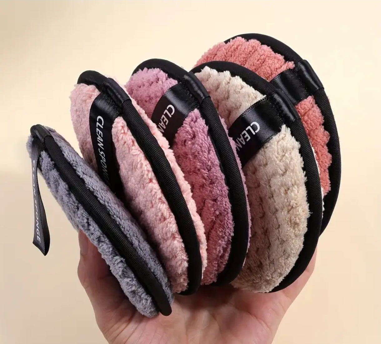 Pads démaquillants en microfibre doublés réutilisables