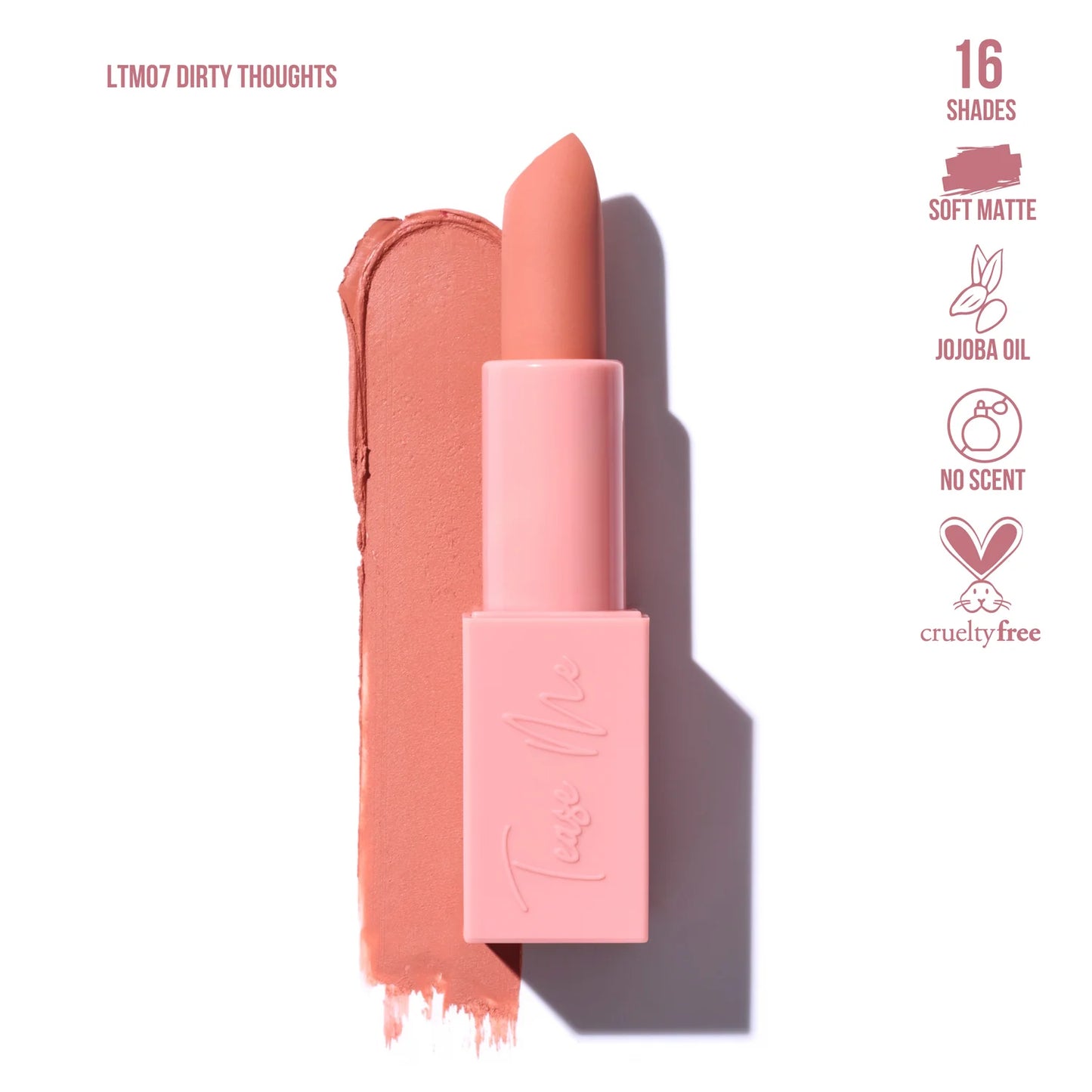 Tease Me Lipstick Soft Matte Beauty Creations