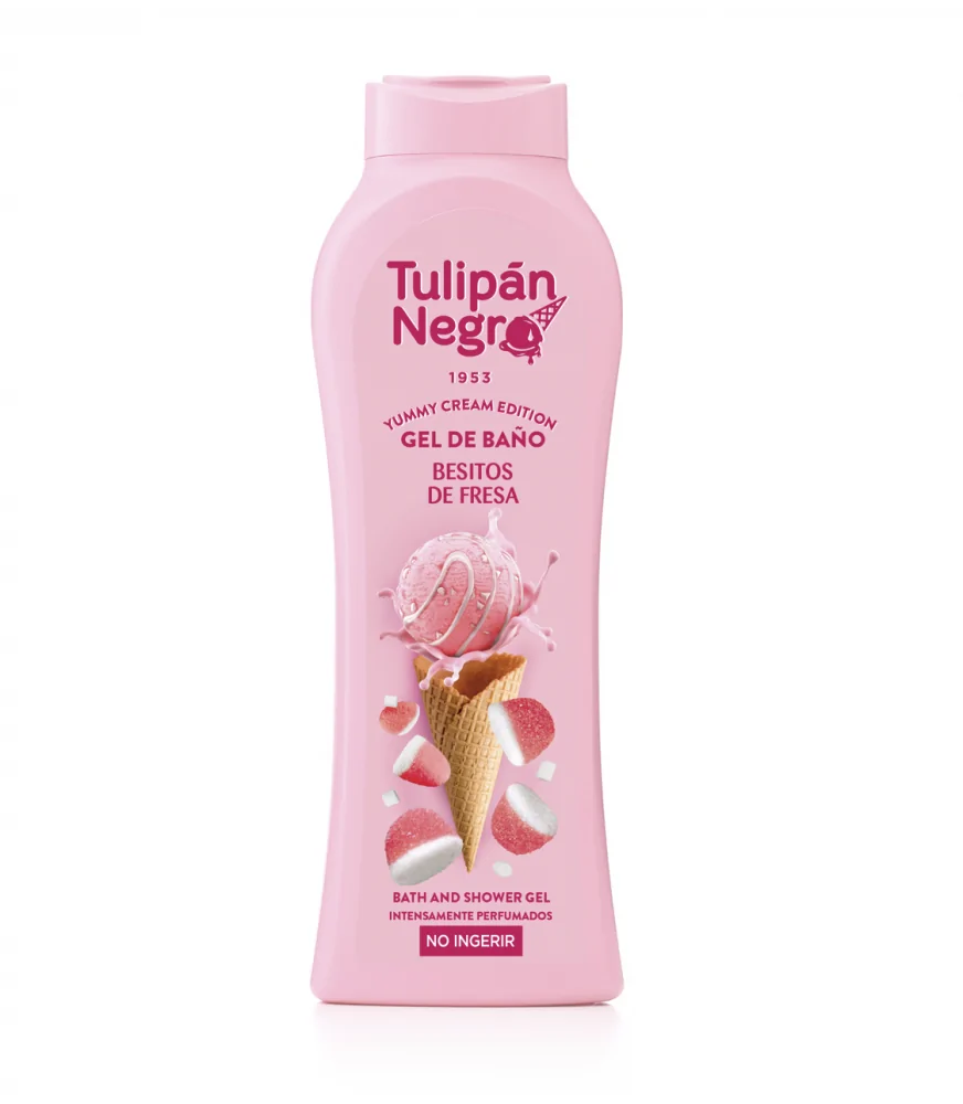 GEL DOUCHE TULIPAN NEGRO YUMMY CRÈME GLACÉ BONBON FRAISE 650ML