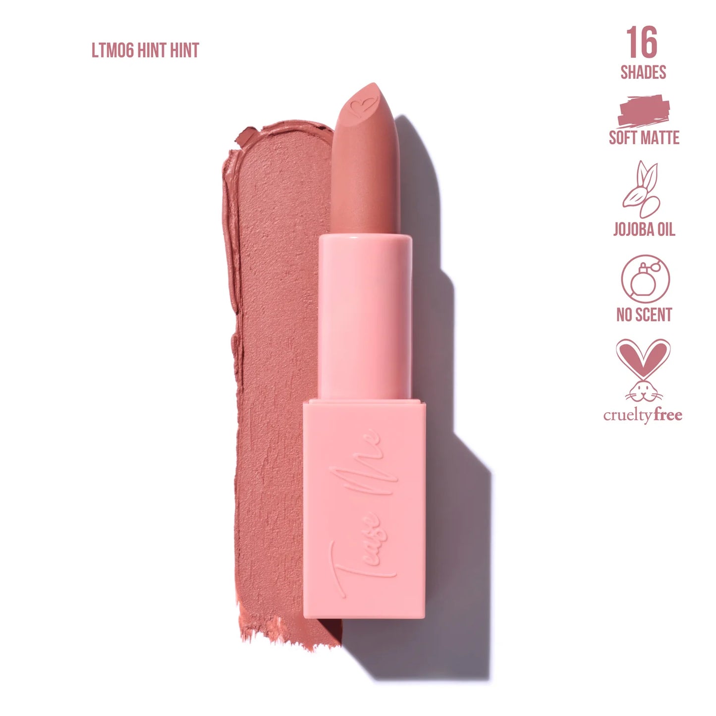 Tease Me Lipstick Soft Matte Beauty Creations