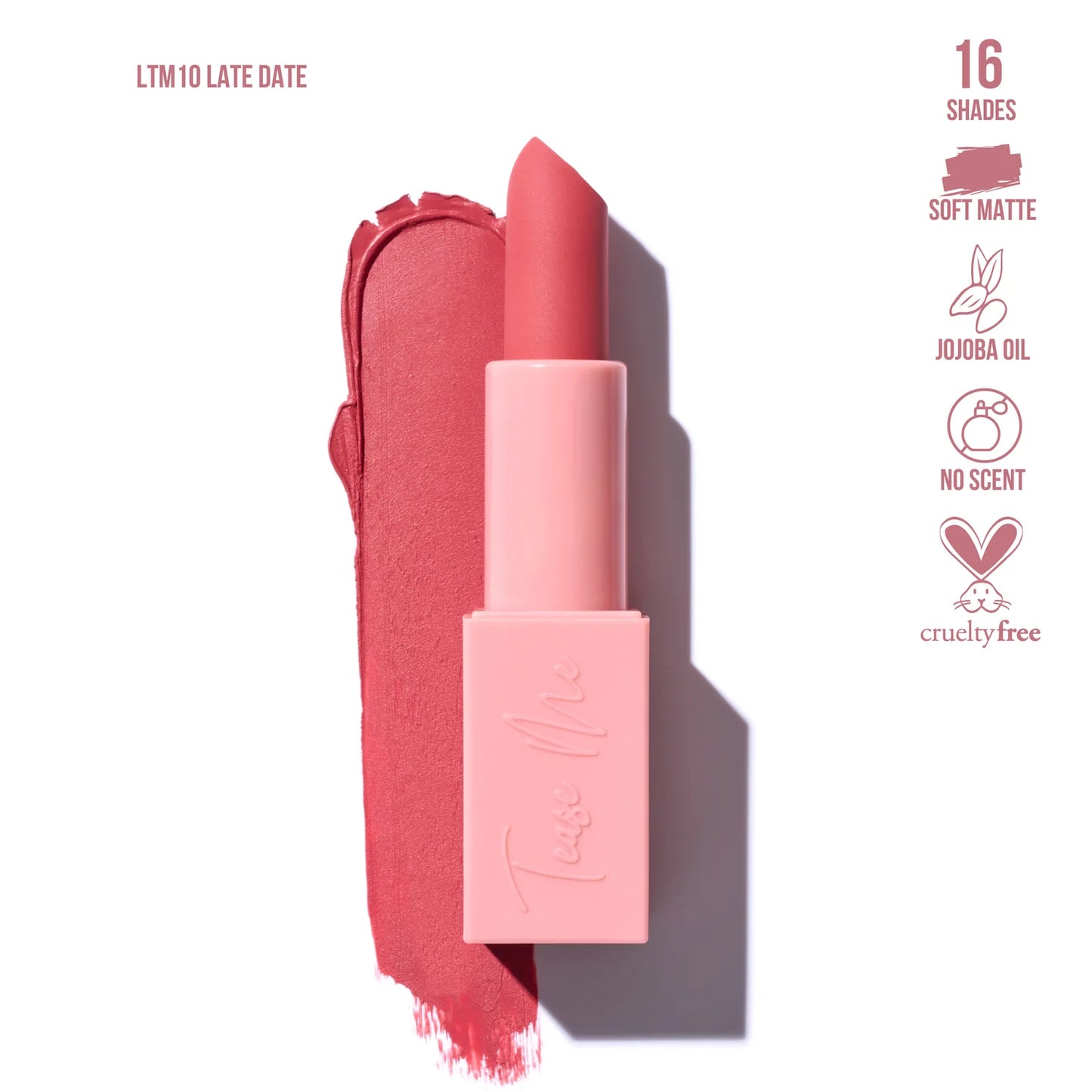 Tease Me Lipstick Soft Matte Beauty Creations