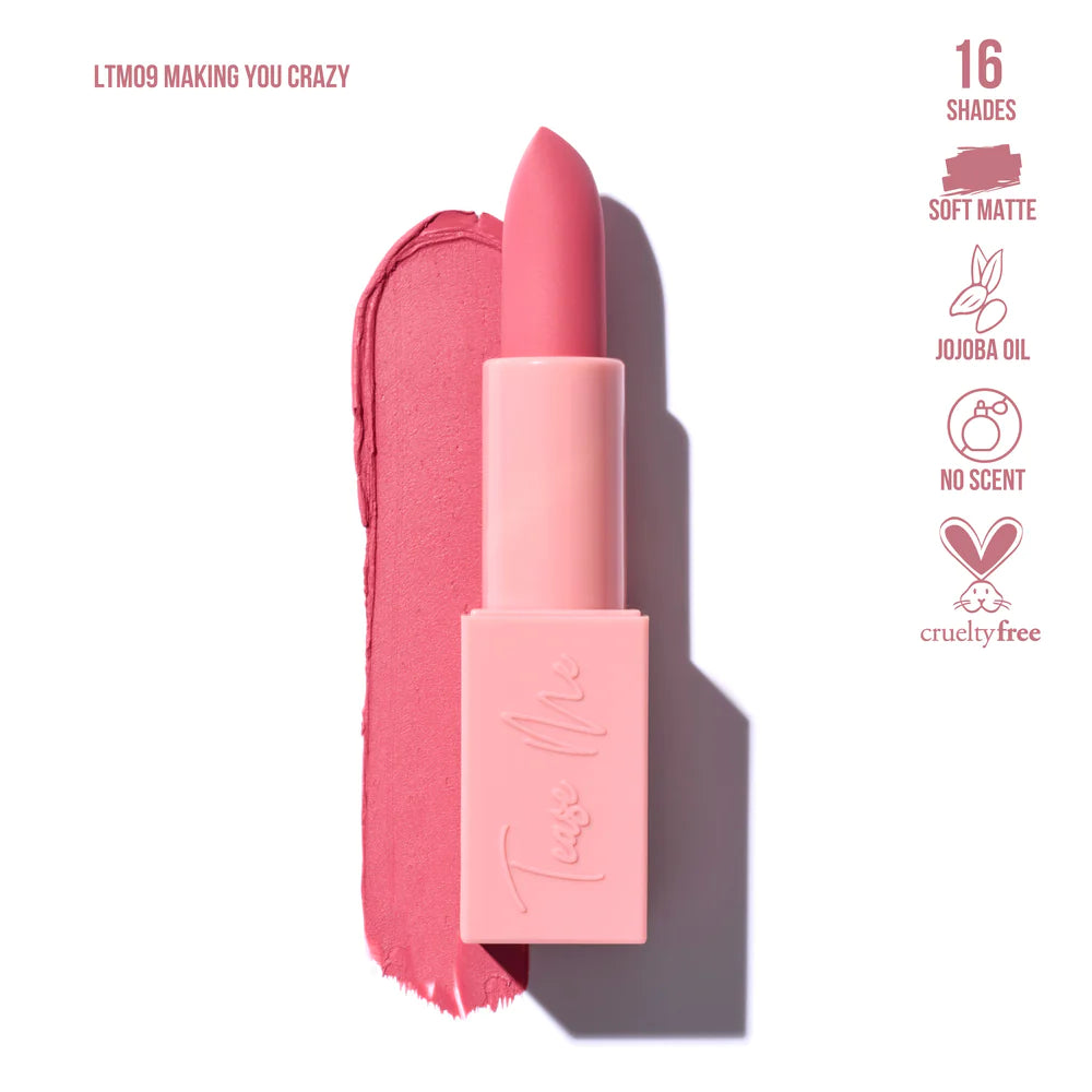 Tease Me Lipstick Soft Matte Beauty Creations