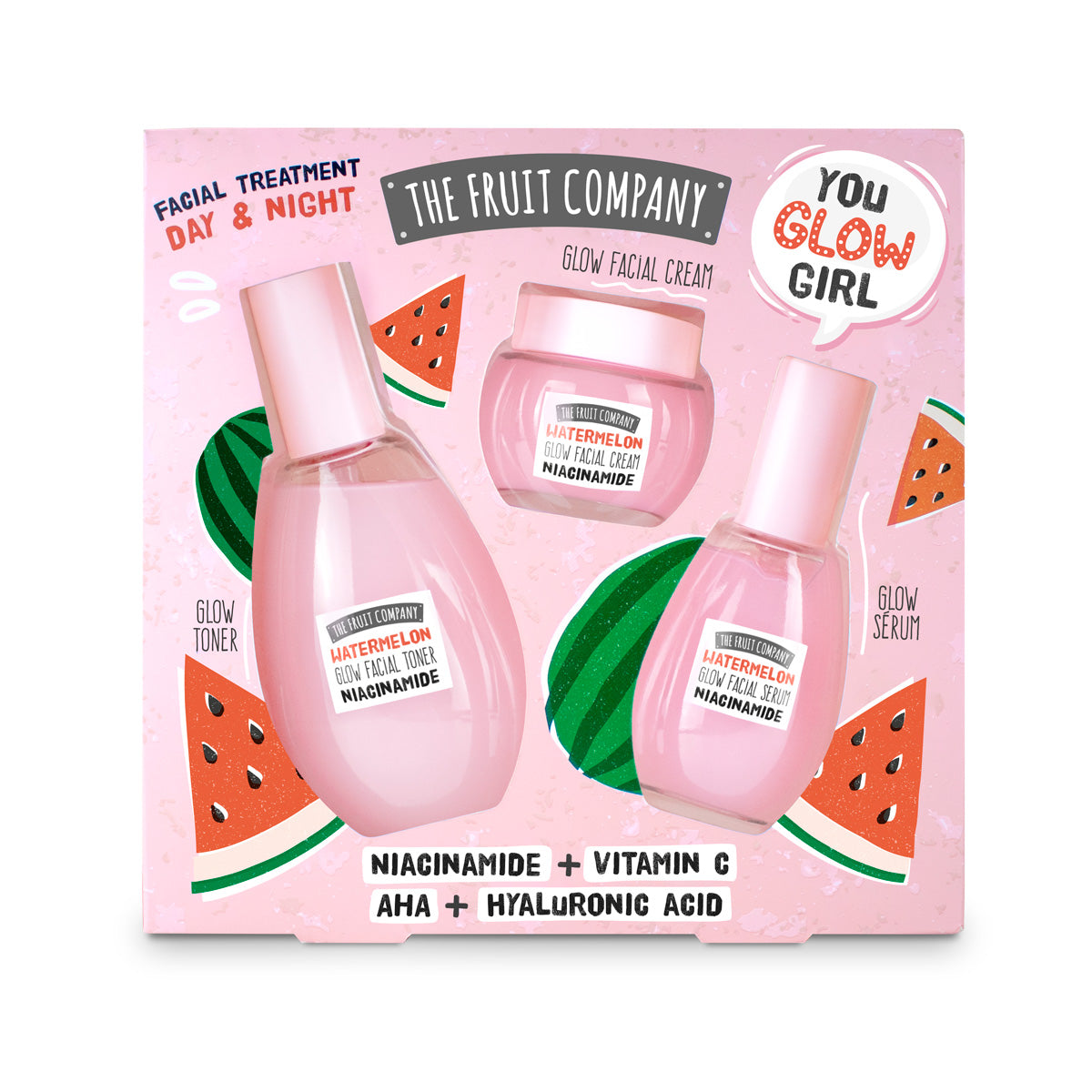 SET ROUTINE SOIN VISAGE À LA 🍉 "YOU GLOW GIRL" - THE FRUIT COMPANY