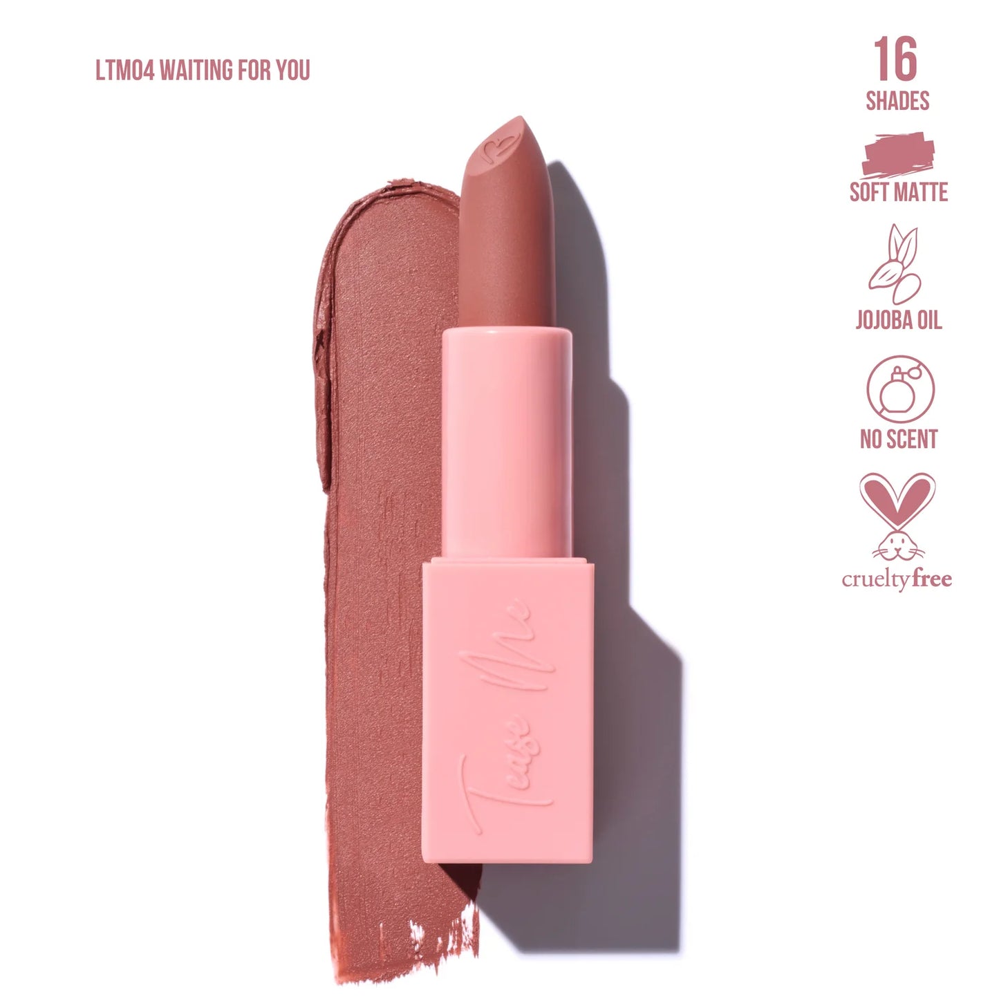 Tease Me Lipstick Soft Matte Beauty Creations