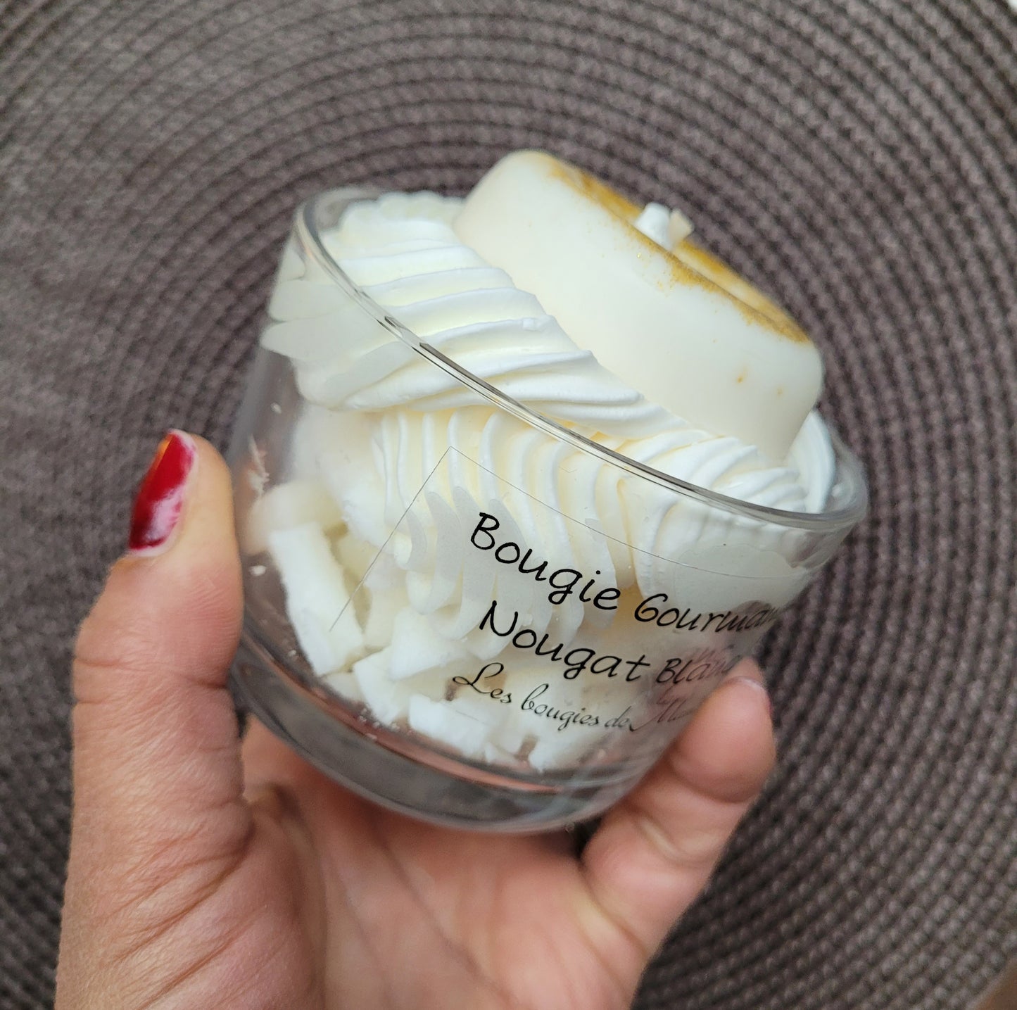 Bougie gourmande Nougat Blanc