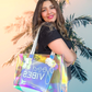 SAC DE PLAGE HOLO "GOOD VIBES"