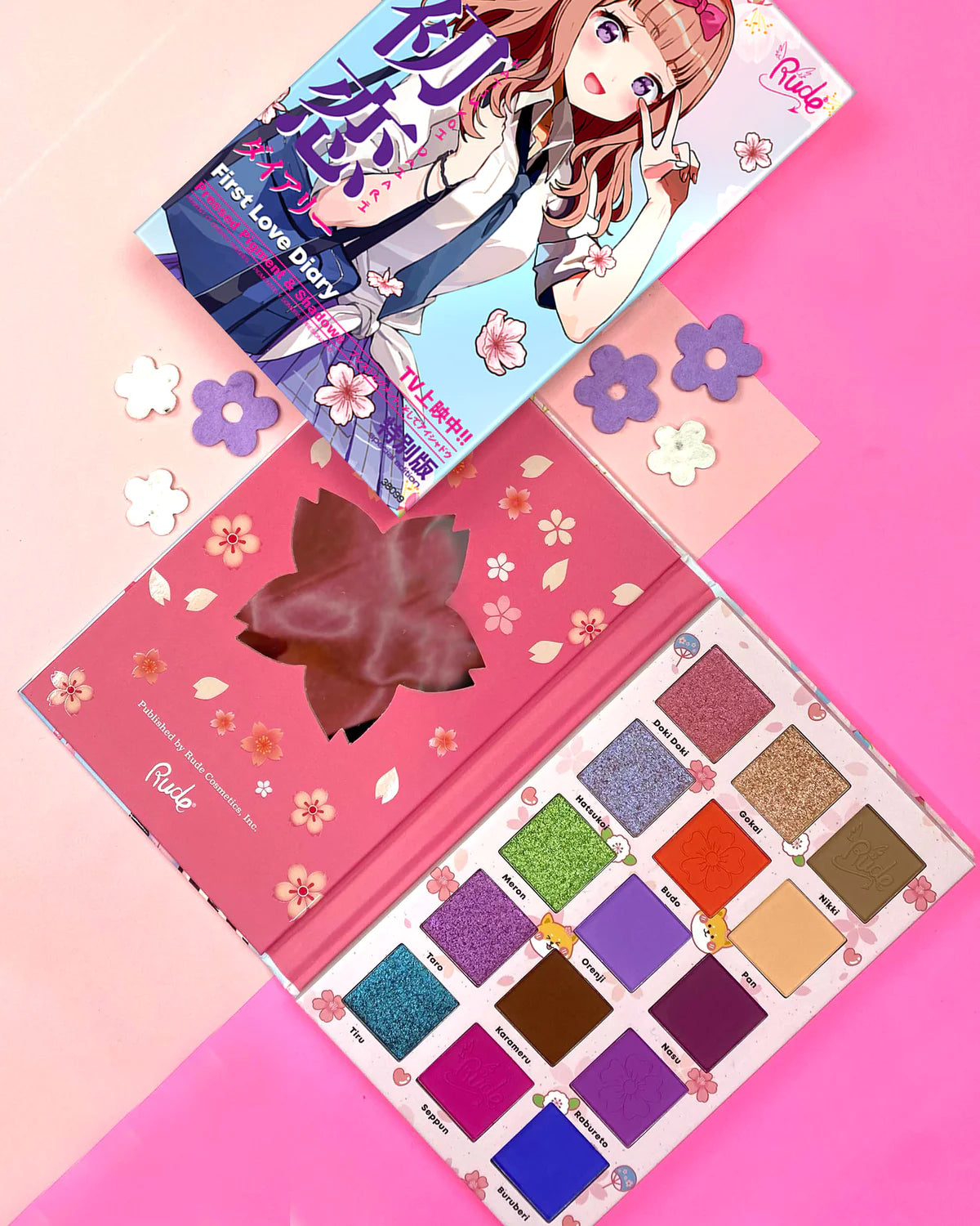 Palette yeux Manga- First Love Diary- Rude Cosmetics