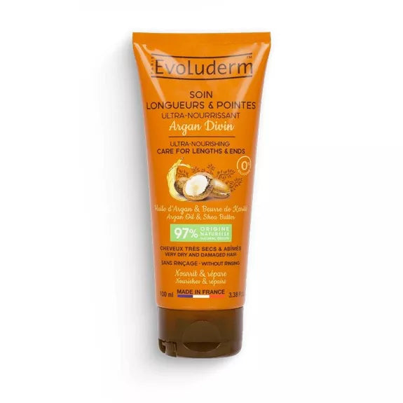 Soin Longueurs & Pointes Ultra-Nourrissant Argan Divin - Evoluderm - Hela Beauty & More
