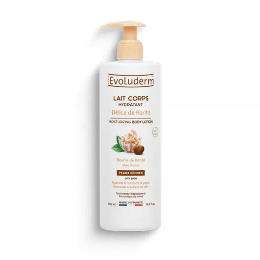 Lait Corps Hydratant Délice de Karité -Evoluderm