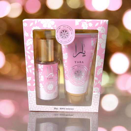 Coffret Yara rose - Brume et Lotion corps parfumée