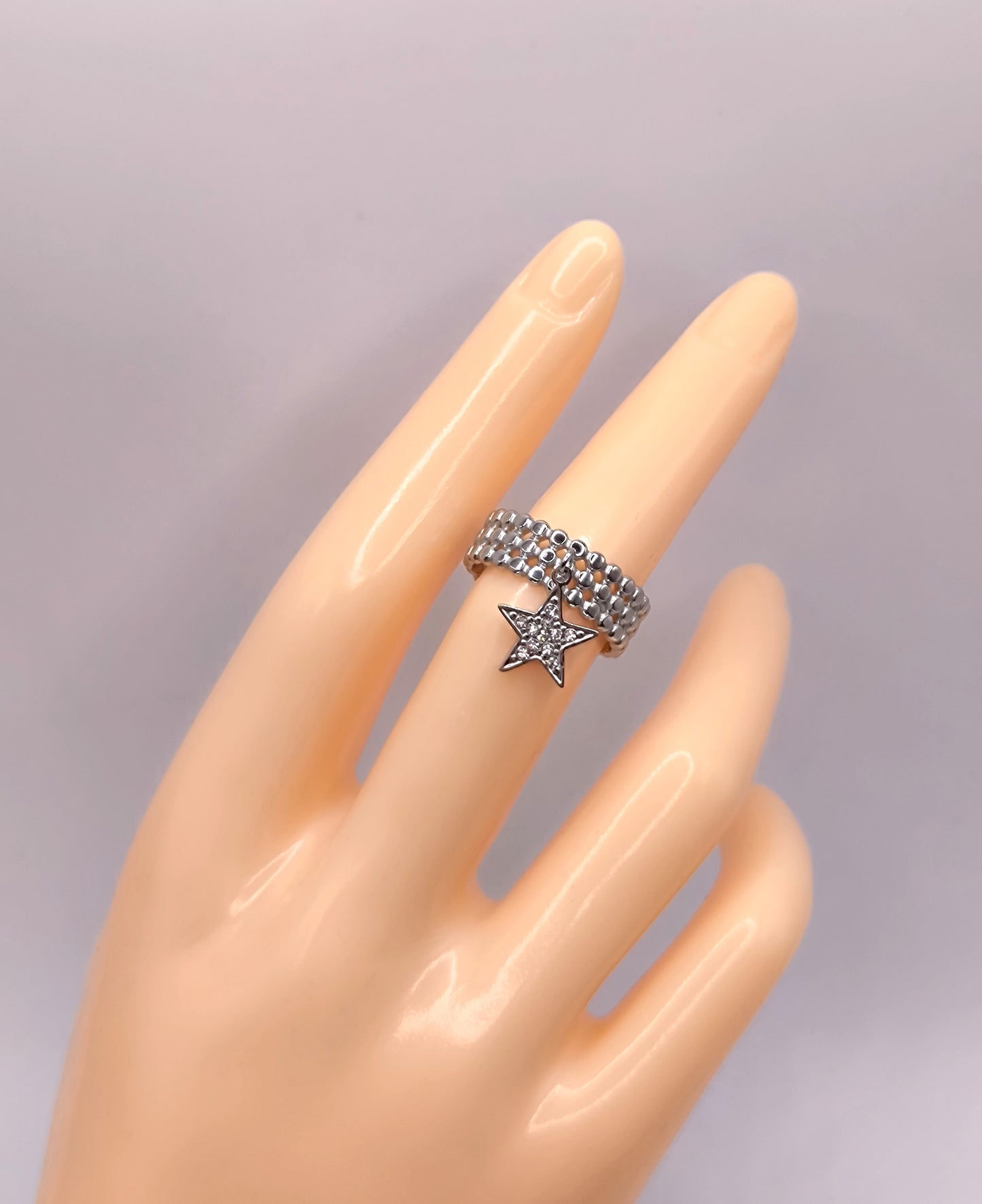 BAGUE ETOILE STRASS SILVER