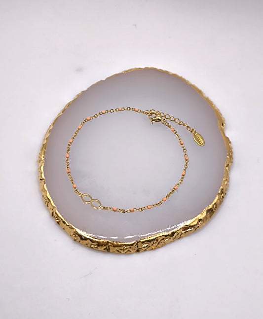 BRACELET PERLA INFINITY ROSE CLAIR GOLD