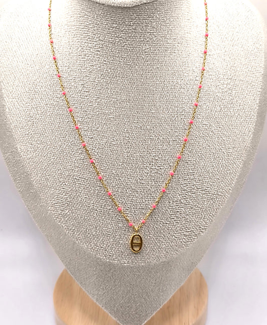 COLLIER TINA FUSHIA